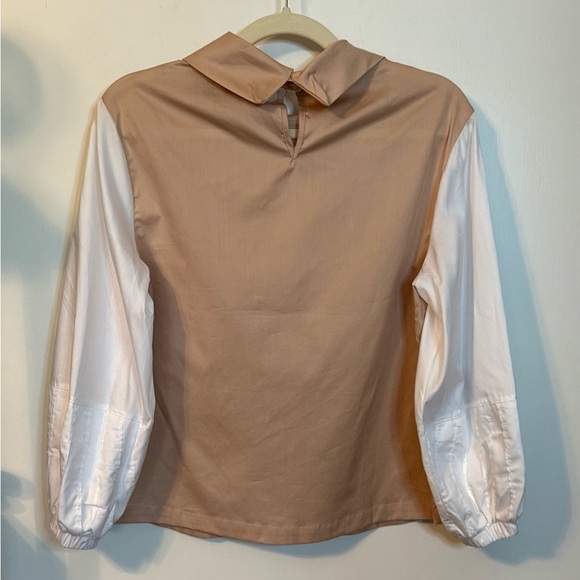 HARSHMAN Tuckernuck Perry Tunic Cotton Blouse in Beige NWT- Size XS - Picture 6 of 8